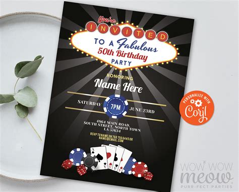 casino themed party invitations|Design Free Casino Invitations .